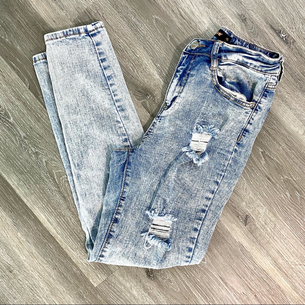 Dollhouse Acid Washed Skinny Denim Jeans Size 5/6